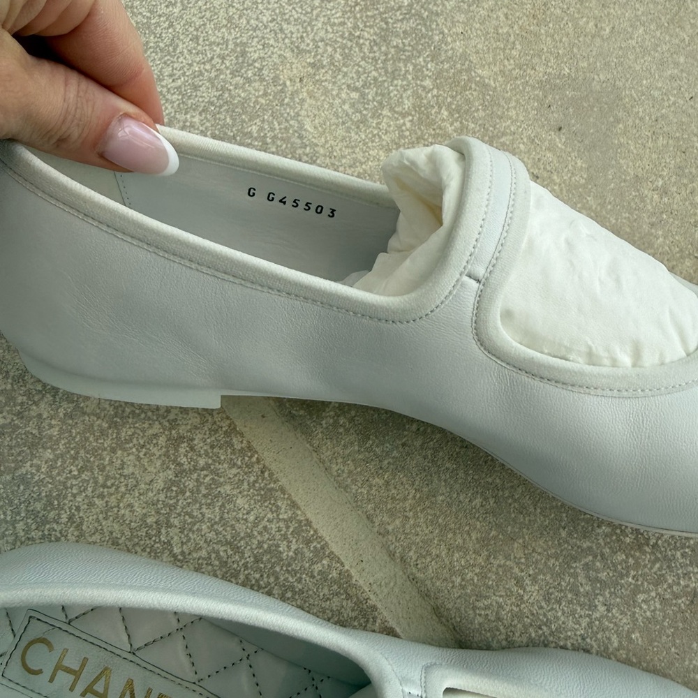 Chanel white Maryjane flats 38.5 - Picture 3 of 7